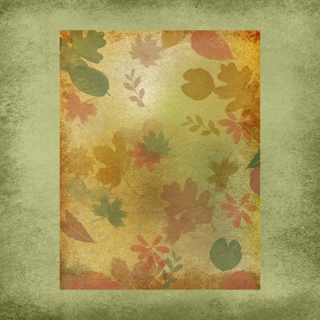 Autumn Aura Leaves Scrapbook Paper (Creator Uploaded)