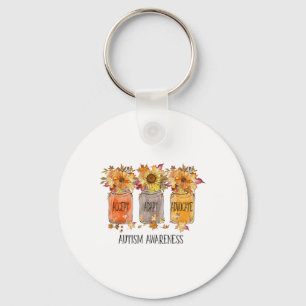 Autumn Autism Awareness Accept Adapt Advocate Flow Key Ring
