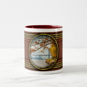 Autumn - Autumn in the Pallisades Two-Tone Coffee Mug