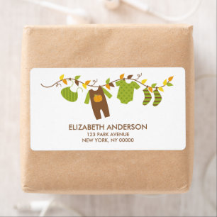 Autumn Baby Shower Address Labels