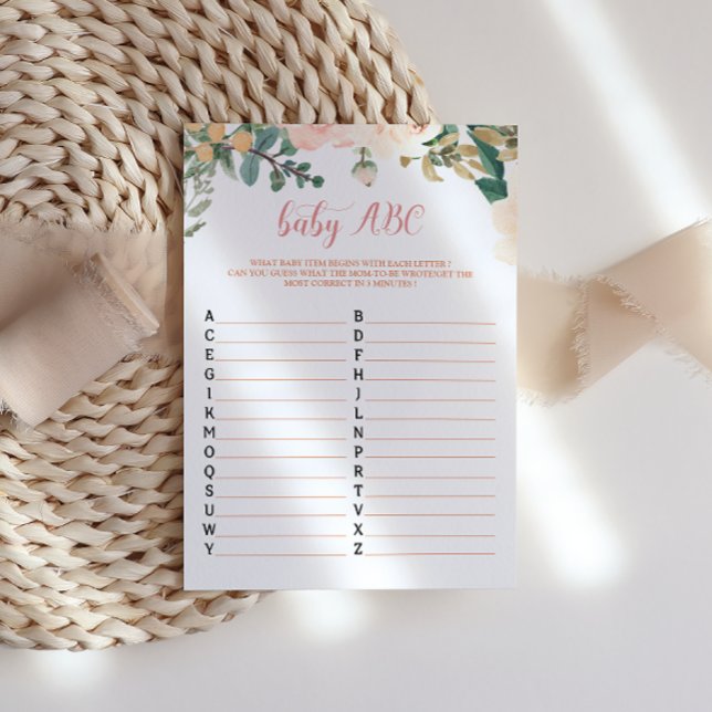 Autumn Baby Shower Baby ABC Game Card (Creator Uploaded)