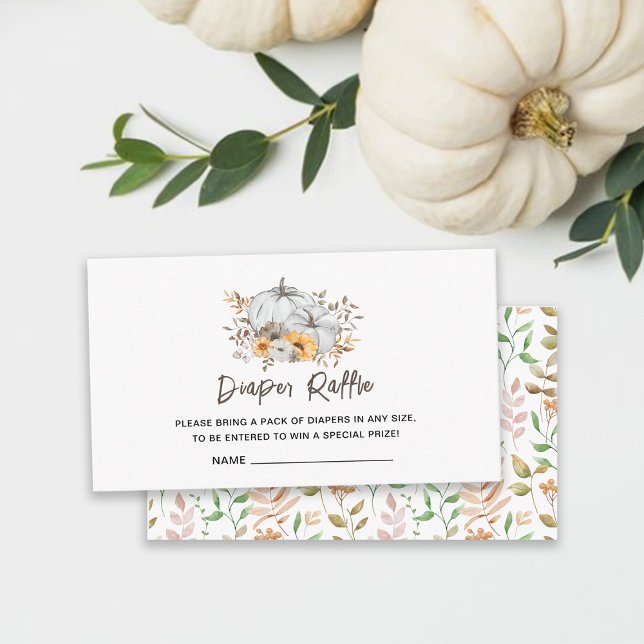 Autumn Baby Shower Diaper Raffle Insert Card (Creator Uploaded)