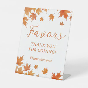 Autumn Baby Shower Favour Pedestal Sign