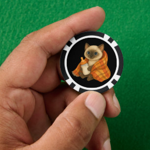 Autumn Baby Shower for Cat Lovers Poker Chips