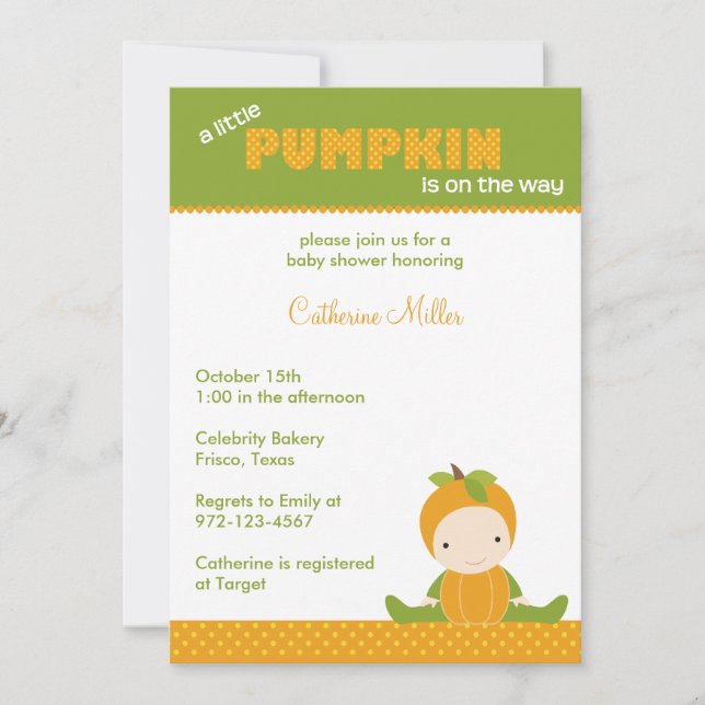 Autumn Baby Shower Invitation (Front)