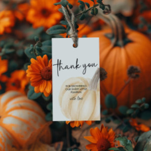 Autumn Baby Shower Little Pumpkin Rectangle Gift Tags