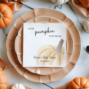 Autumn Baby Shower Little Pumpkin Shower Napkin