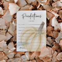 Autumn Baby Shower Predictions Game Card