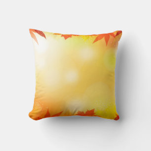 Autumn background bokeh fall nature cushion