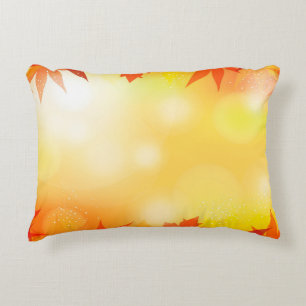 Autumn background bokeh fall nature decorative cushion