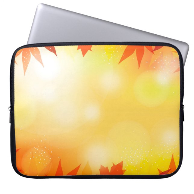 Autumn background bokeh fall nature laptop sleeve (Front)