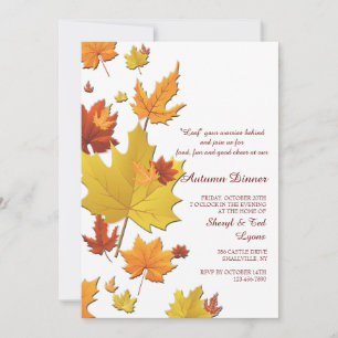 Autumn Background Invitation