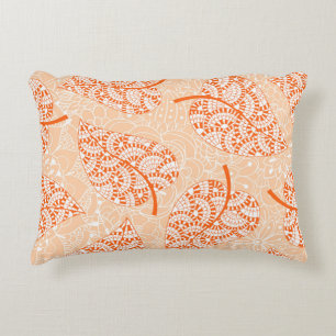 Autumn background. Leaf seamless patternbackground Decorative Cushion
