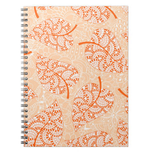 Autumn background. Leaf seamless patternbackground Notebook