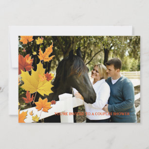 Autumn Background Photo Invitation