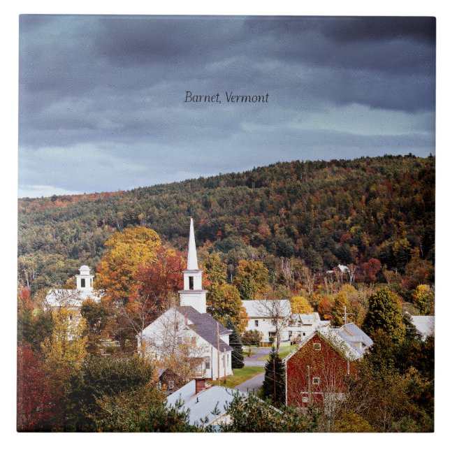 Autumn, Barnet, Vermont Ceramic Tile (Front)