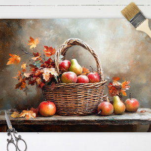 Autumn Basket of Fruits Tissue Paper