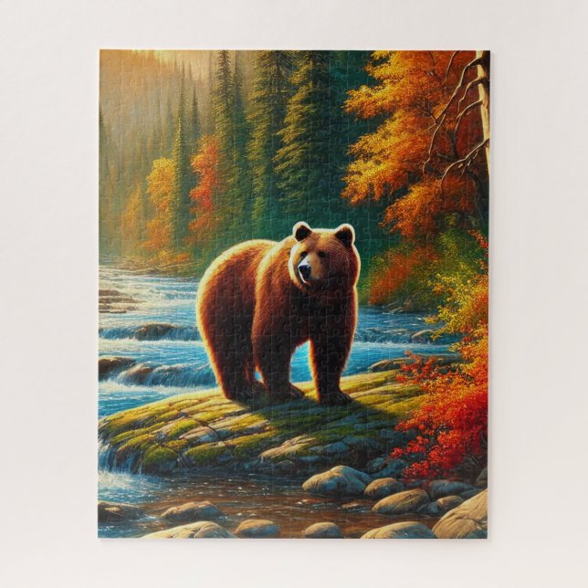 Autumn Bear Puzzle (Vertical)