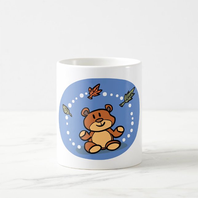 Autumn Bear with Falling Leaves  Coffee Mug (Creator Uploaded)