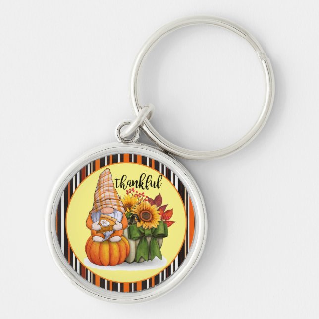 Autumn Beautiful Popular Thanksgiving Collection Key Ring (Front)