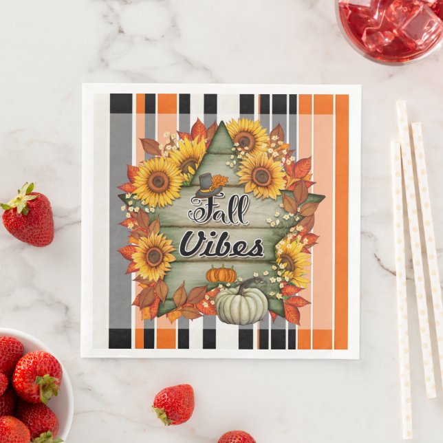 Autumn Beautiful Trendy Thanksgiving Collection Napkin (Insitu)