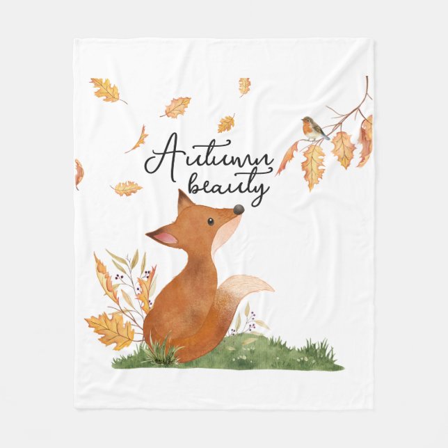 Autumn Beauty  Fleece Blanket (Front)