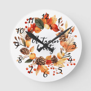 Autumn Beauty  Round Clock