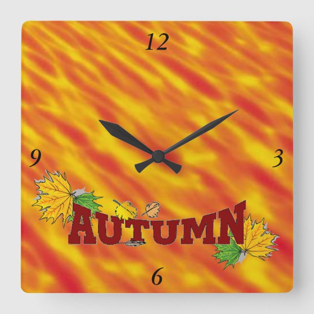 Autumn Beauty - Square Wall Clock (Front)