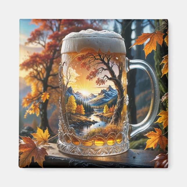 Autumn Beer Mug Magnet (Front)