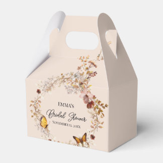Autumn Beige Wildflower Watercolor Favour Box
