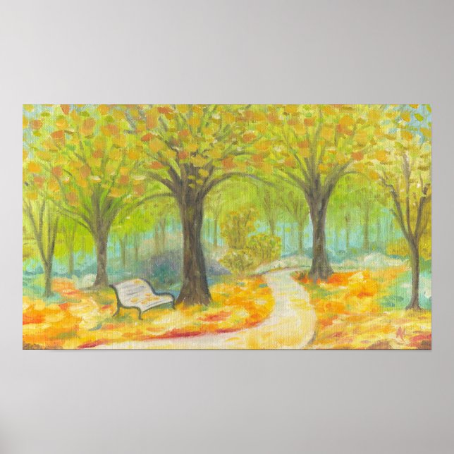 Autumn Bench art print (Front)