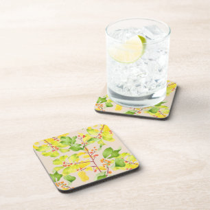 Autumn Berries on a Set of Coasters