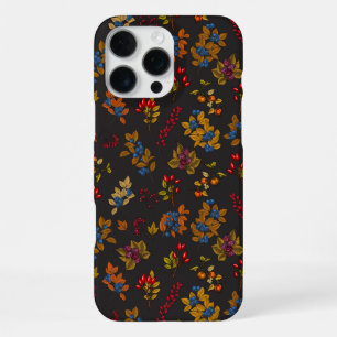 Autumn berries on chocolate brown 2 iPhone 16 pro max case