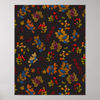 Autumn berries on chocolate brown 2
