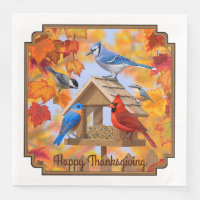 Autumn Bird Feeder Gathering