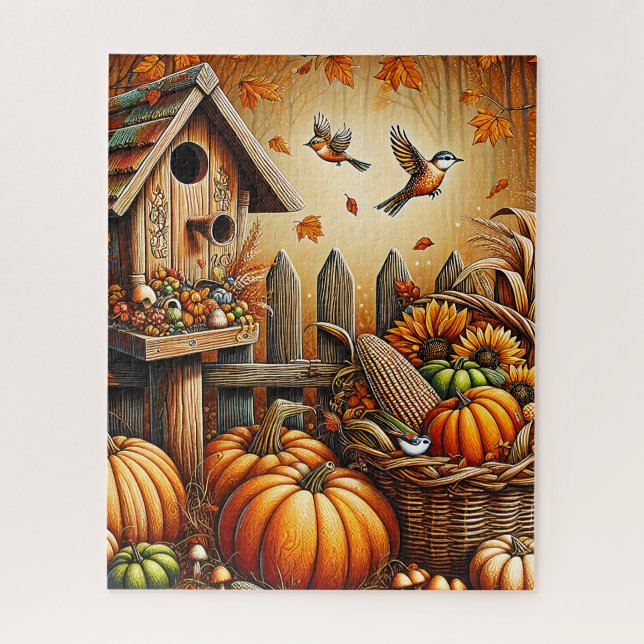 Autumn Birdhouse Puzzle (Vertical)