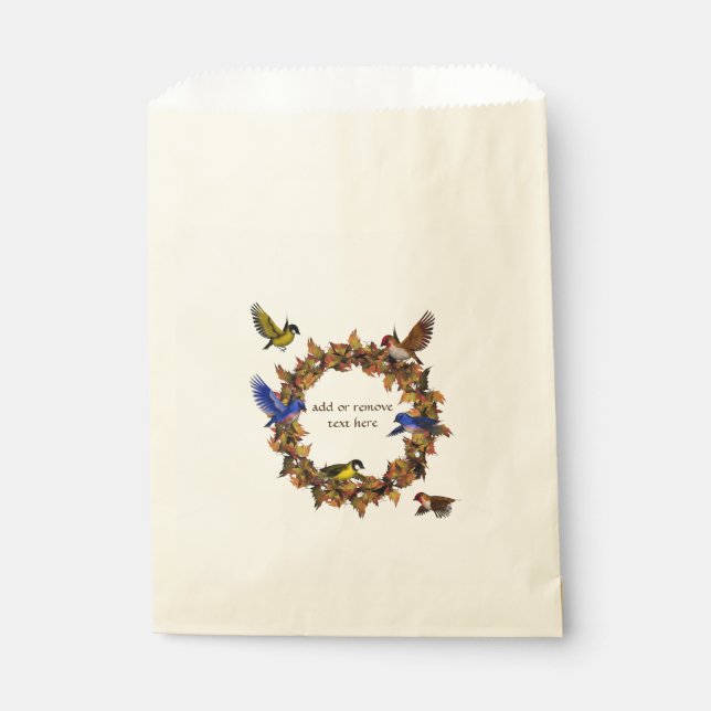 Autumn Birds Favour Bag (Front)