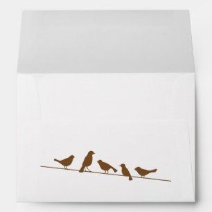 Autumn Birds on a Wire Envelope