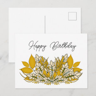 Autumn Birthday Holiday Postcard