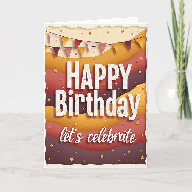 Autumn Birthday Layered Card (Front)