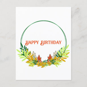 Autumn Birthday Postcard