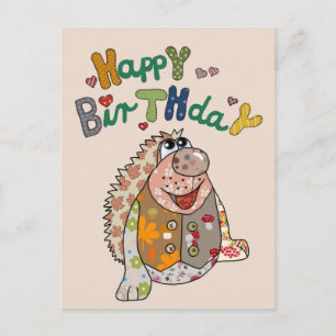 Autumn birthday postcard