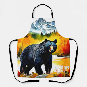 Autumn Black Bear River Design Apron