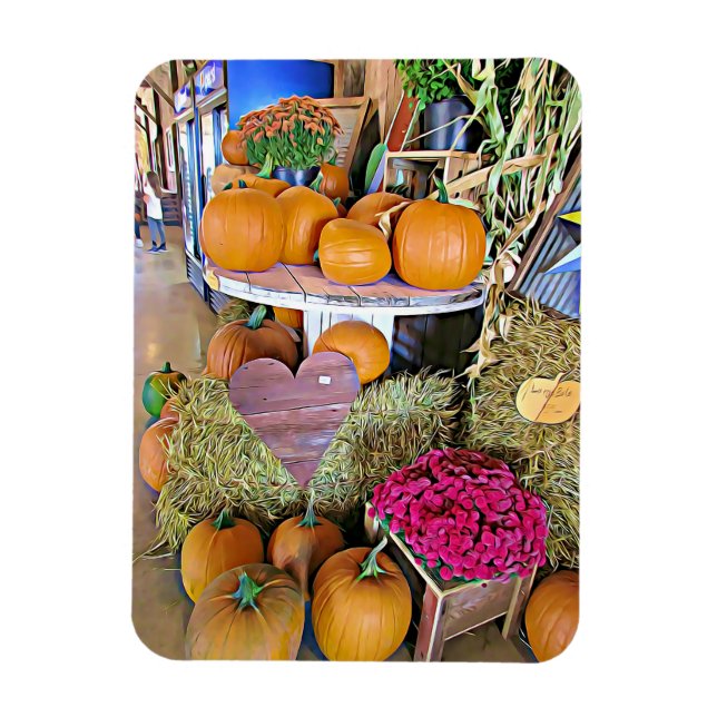 Autumn Blessings Halloween Pumpkins Magnet (Vertical)