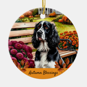 Autumn Blessings Thanksgiving  Ceramic Ornament