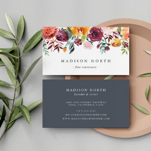 Autumn Bloom Floral Business Card