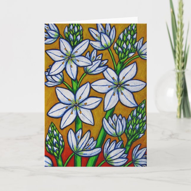 Autumn Bloom Yellow Greeting Card (Front)