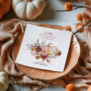 Autumn Blooms 'a little pumpkin' Baby Shower Napkin