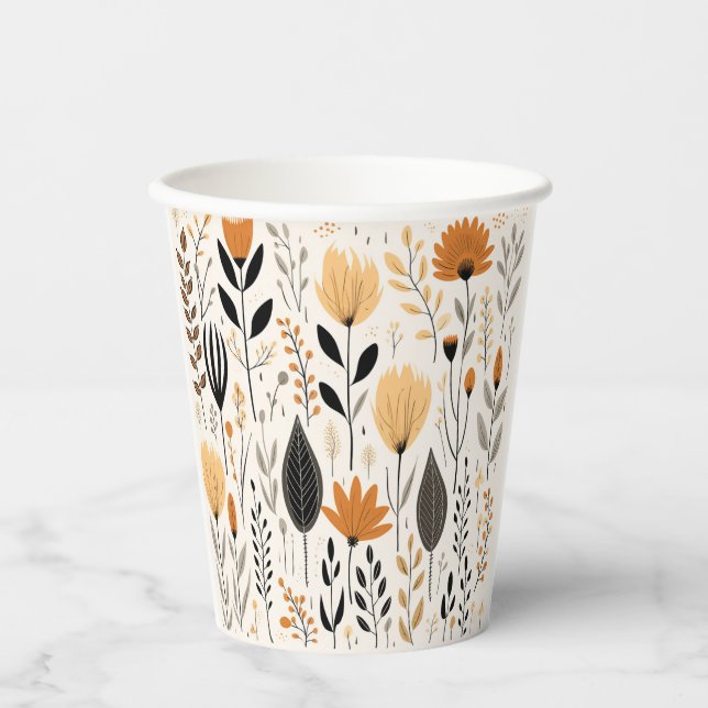 Autumn Blooms  Paper Cups (Front)