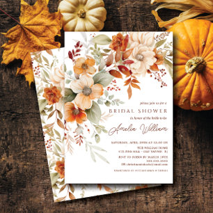 Autumn Blossom Bridal Shower Invitation